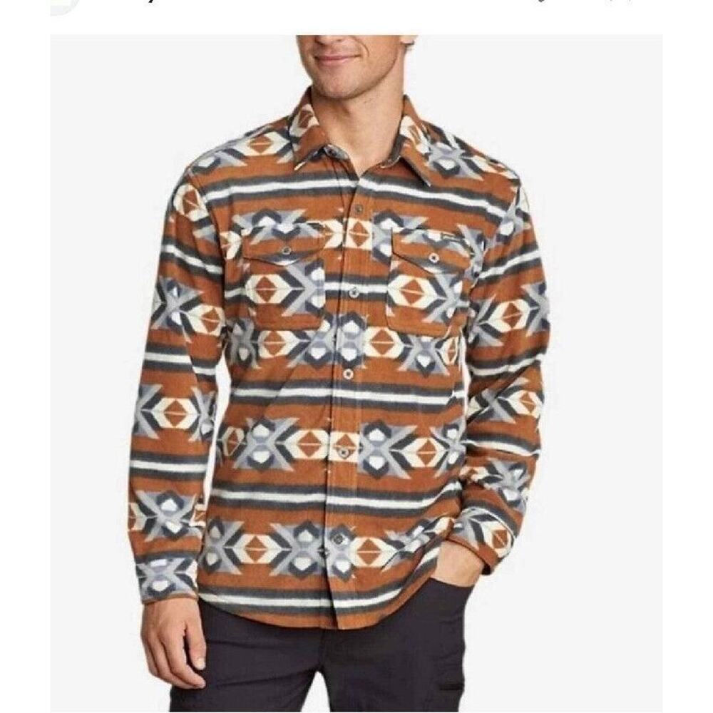 NWT Eddie Bauer Chutes Microfleece Southwest Shirt XL